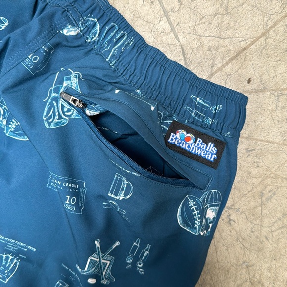 Brand new! Balls Beachwear by Barstool Sports mens volley swimsuit. Size medium - Picture 10 of 10